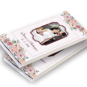 Печать свадебной обертки для шоколада